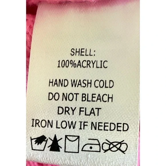 Peach Love Women's Pink Ski Pullover Sweater Size L Winter Casual color block‎ - Picture 9 of 10